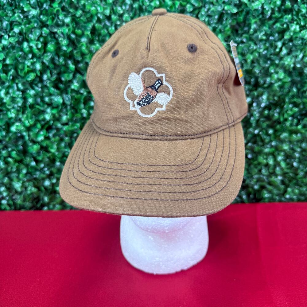 RichardsonCotton Cap Embroidered Duck Patch NWT Dark Tan OSFM